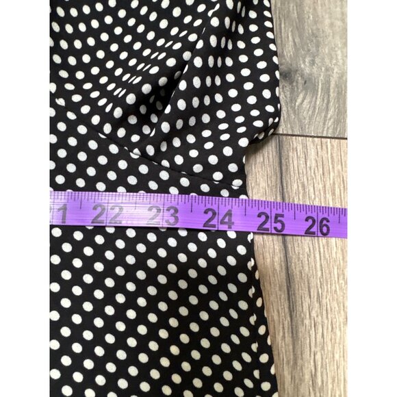 Rose+Olive Womens 2X Polka Dot Button-Up Blouse Black/White Size @x (No Size Tag - Picture 9 of 9